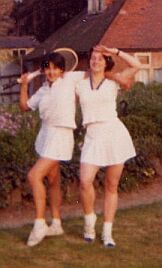 Maya and me (right) at Telford Park Tennis Club, Streatham, London - 1978